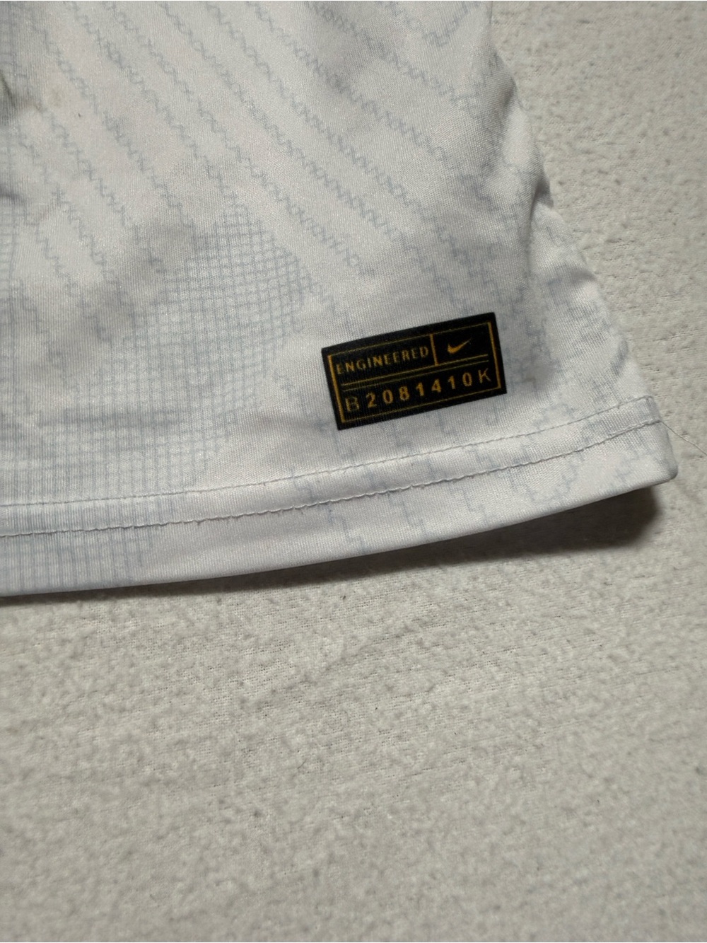 Nike White FC Barcelona Spotify Away Jersey with Blue and Red Accents - Picture 3 of 8